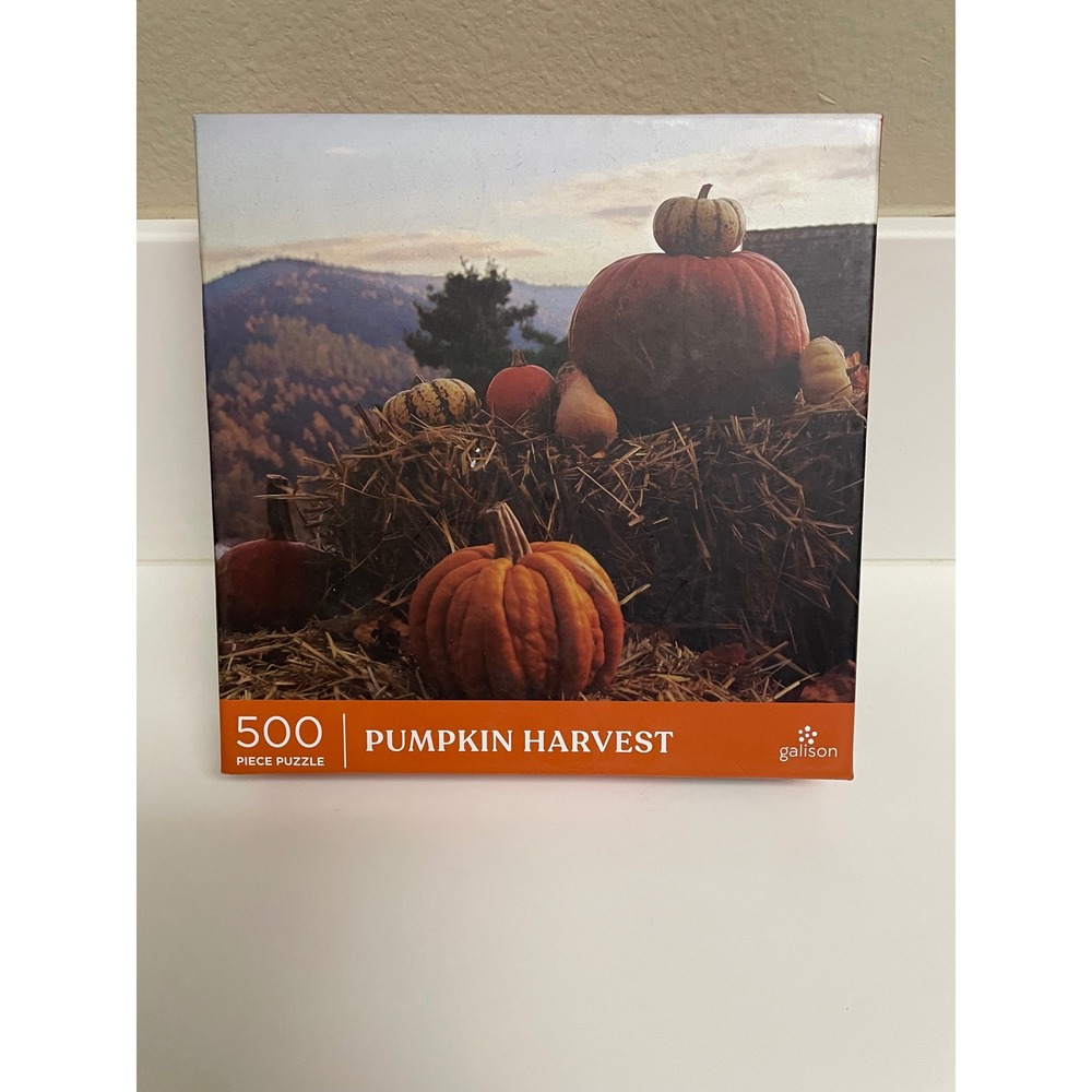 Galison Pumpkin Harvest 500 Piece Jigsaw Puzzle Fall Autumn Decor 20x20 Inch